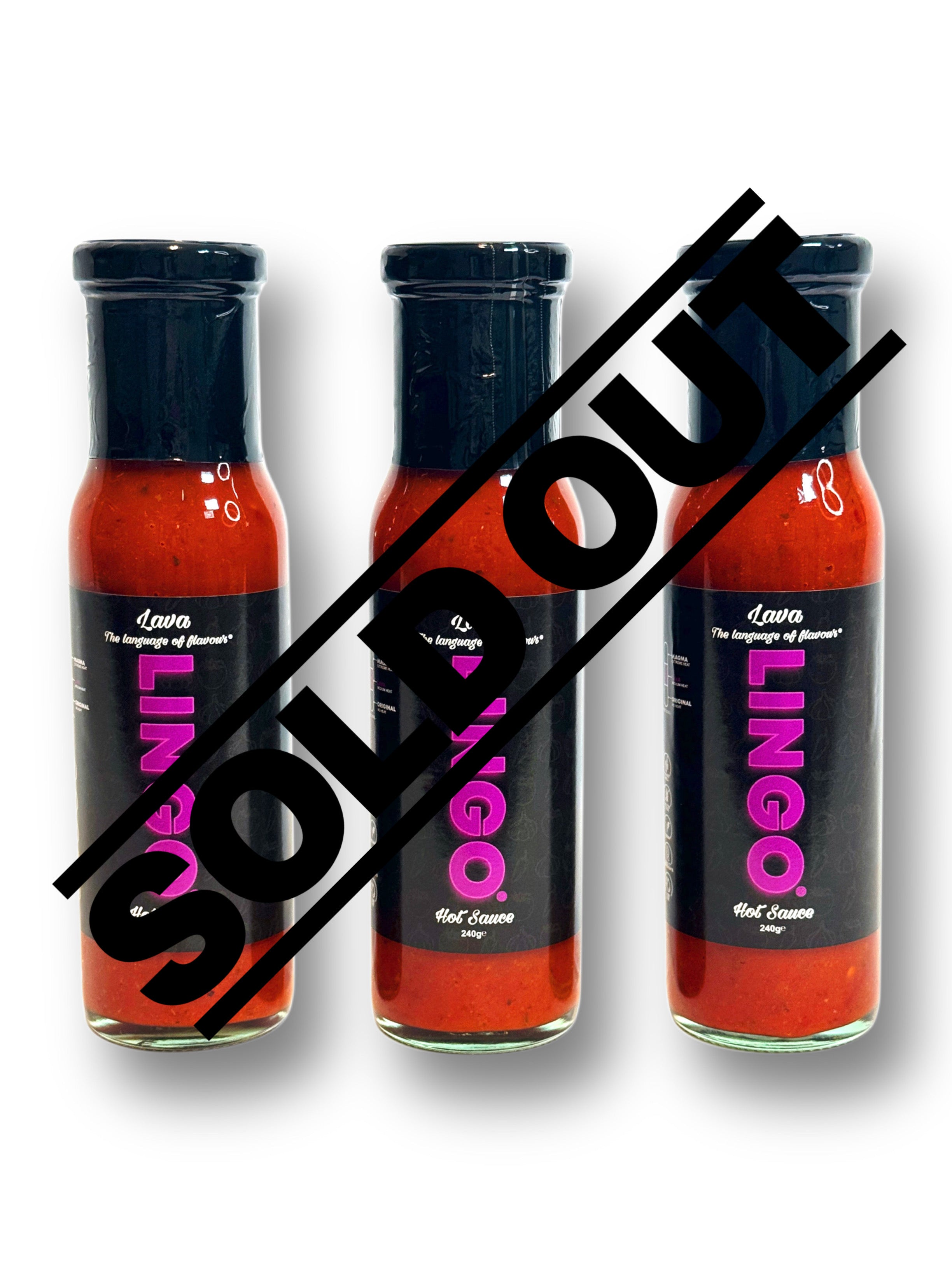LINGO Lava Hot Sauce 240g (3x Pack)